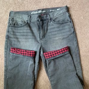 Eddie Bauer flannel lined jeans